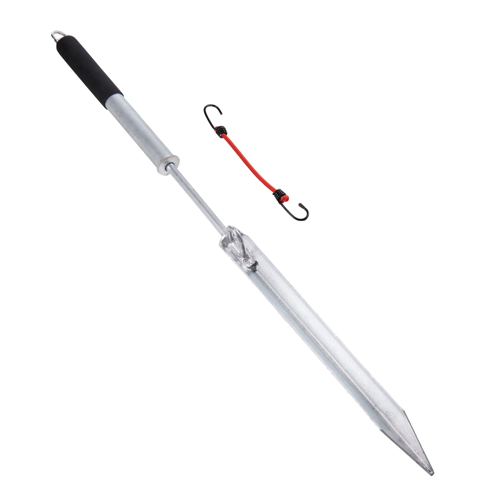 VEVOR Sandspike Anchor Pole for Boats, 985 mm Sliding Anchor Made of Galvanized Carbon Steel, Shore Spike, Self-Hammering Beach Spike Anchor for Small Boats, Jet Skis, Pontoons, Kayaks, etc.