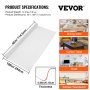 VEVOR 2540 x 1145 mm PVC-Tischfolie transparent 1,5 mm Tischdecke Tischunterlage PVC-Tischdecke Tischmatte Schutz für Esstisch Holztisch