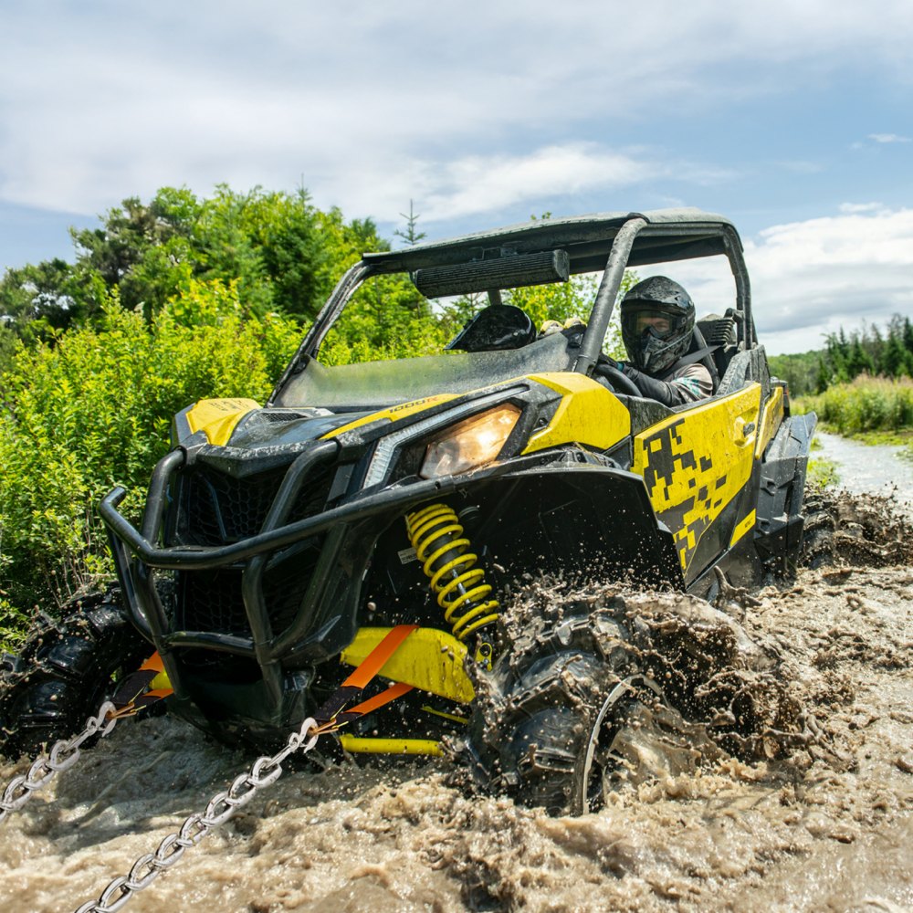 VEVOR Achsgurte, 5,08x97,536cm, Hochleistungs-Achsspanngurte, 5443,1 kg Bruchfestigkeit, Spanngurte mit D-Ringen, 4er-Set Gurte, für Auto, Anhänger, LKW, Abschleppen & Transportieren