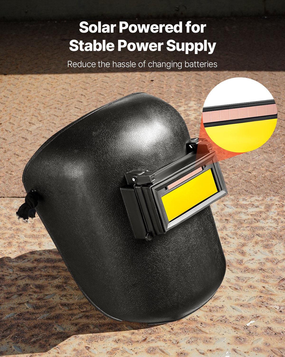 VEVOR Schweißlinse, automatische Abdunklung, 108x51 mm, Tönung 9 Echtfarben-Schutzbrille mit Dual-Lichtbogensensoren, kompatibel mit den meisten Schweißhelmen für WIG-, MIG-, MMA-, ARC-Anwendungen