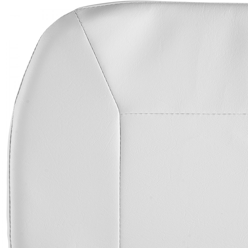 VEVOR 1 Stk. Bootssitz Bootsstuhl mit niedriger Rückenlehne klappbarer Fischerbootsitz mit dickem Schwammkissen & wasserdichtem PVC-Leder, Scharniere aus Aluminiumlegierung, für Yachten Boote Weiß