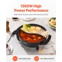 VEVOR elektrischer Hot Pot 1360 W 5 L Shabu-Shabu-Topf mit zwei Geschmacksrichtungen, antihaftbeschichteter Elektroherd mit Trennwand, Klarglasdeckel, Temperaturregelung, Hot Pot für 6–10 Personen