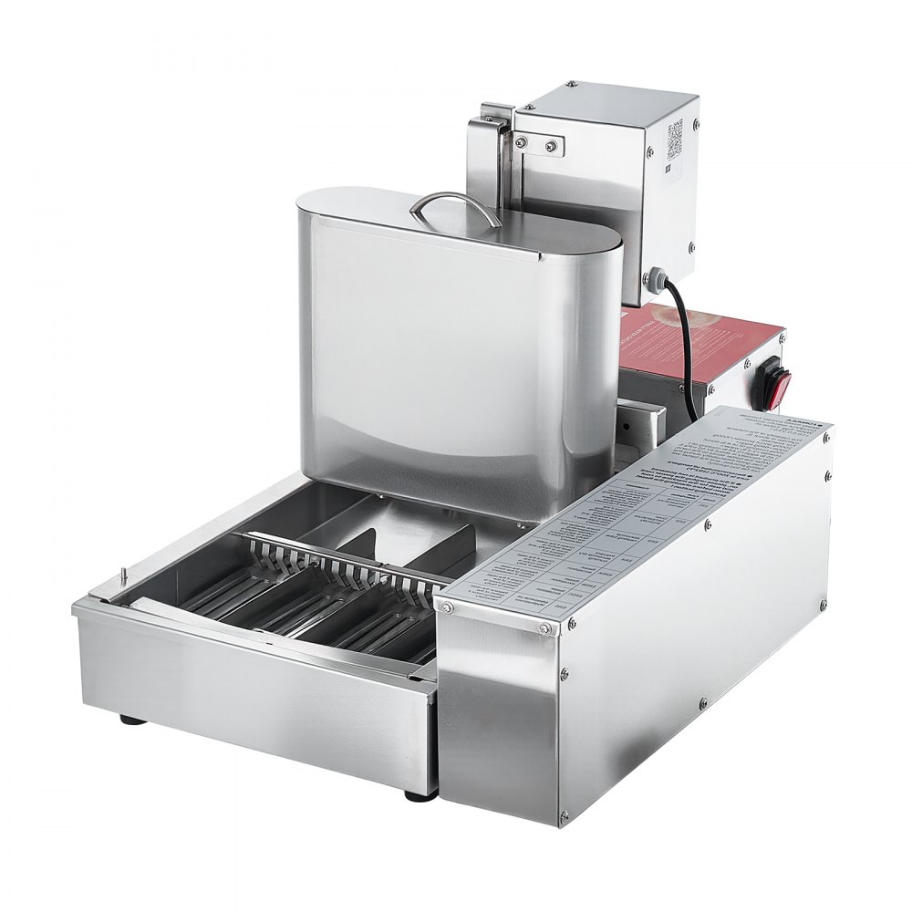 VEVOR Gewerbliche Automatische Donutmaschine, 4-reihige Donutmaschine, 240 Stück/h, Elektrischer Hochleistungs-Donutbereiter, Fritteuse aus Edelstahl mit Intelligenter Steuerung, Donut Maker