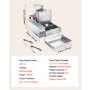 VEVOR Gewerbliche Automatische Donutmaschine, 4-reihige Donutmaschine, 240 Stück/h, Elektrischer Hochleistungs-Donutbereiter, Fritteuse aus Edelstahl mit Intelligenter Steuerung, Donut Maker
