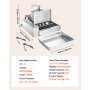 VEVOR Gewerbliche Automatische Donutmaschine, 6-reihige Donutmaschine, 360 Stück/h, Elektrischer Hochleistungs-Donutbereiter, Fritteuse aus Edelstahl mit Intelligenter Steuerung, Donut Maker
