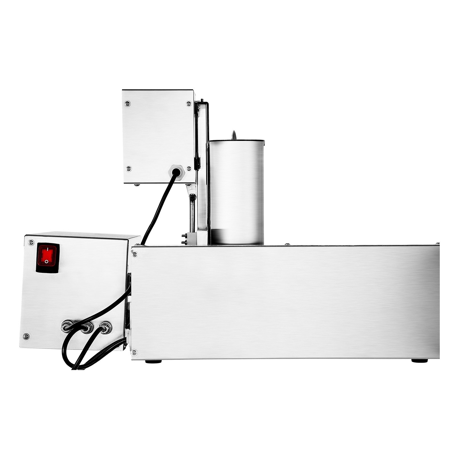 VEVOR Gewerbliche Automatische Donutmaschine, 6-reihige Donutmaschine, 360 Stück/h, Elektrischer Hochleistungs-Donutbereiter, Fritteuse aus Edelstahl mit Intelligenter Steuerung, Donut Maker