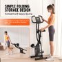 VEVOR Heimtrainer Zusammenklappbar Fitness-Heimtrainer Indoor-Fahrrad Schwarz