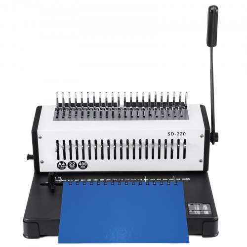 VEVOR Bindegerät Spiralbindung 21 Löcher, Drahtbindung Bindemaschine A4, Spiralbindegerät Buchbindegerät Klebebindung gerät 400 Blatt, Buchbindemaschine Drahtbindegerät Plastikbinderücken-Set Metall