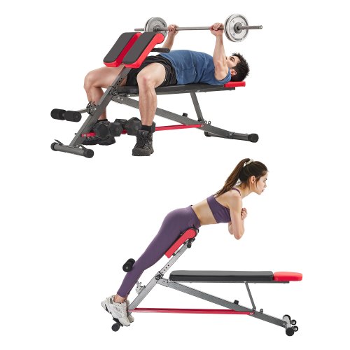 VEVOR Multifunktionale Hantelbank für Ganzkörpertraining, Hyperextensionsbank römischer Stuhl, verstellbare Extensionsausrüstung mit 300 kg Bauchmuskeltraining, Trainingsgerät für Fitnessstudio