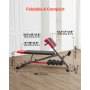 VEVOR Multi-Functional Weight Bench for Full Body Workout, Roman Chair Hyperextension Bench, 660 lbs Adjustable Extension Equipment for Back Arm Core Ab Workout, Sit Up Exercise Machine for Home Gym