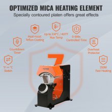 VEVOR 3 in 1 Kappenpresse Mützenpresse Heat Press Machine 16,3x8 cm, Heißpresse Transferpress mit 3 Padgrößen 16,8x7 cm, 16,8x9,8 cm, 15,5x7,6 cm, Heißpresse Transferpress Zeit- und Temperaturregler