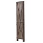VEVOR Wood Room Divider 4 Panels Wood Folding Privacy Screen X Pattern, For Room Separation & Home Decor, 1702 mm Tall, Solid Frame, 360° Two-Way Hinges, Rustic Wooden Partition with Hardware