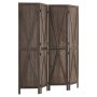 VEVOR Wood Room Divider 4 Panels Wood Folding Privacy Screen X Pattern, For Room Separation & Home Decor, 1702 mm Tall, Solid Frame, 360° Two-Way Hinges, Rustic Wooden Partition with Hardware