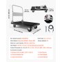 VEVOR Plattformwagen Klappbar 300 kg, Transportwagen mit Lenkrolle, Handwagen mit Rutschfester Ladefläche, Klappwagen Transporthilfe für Einfache Aufbewahrung, 895x595x850 mm Rollwagen
