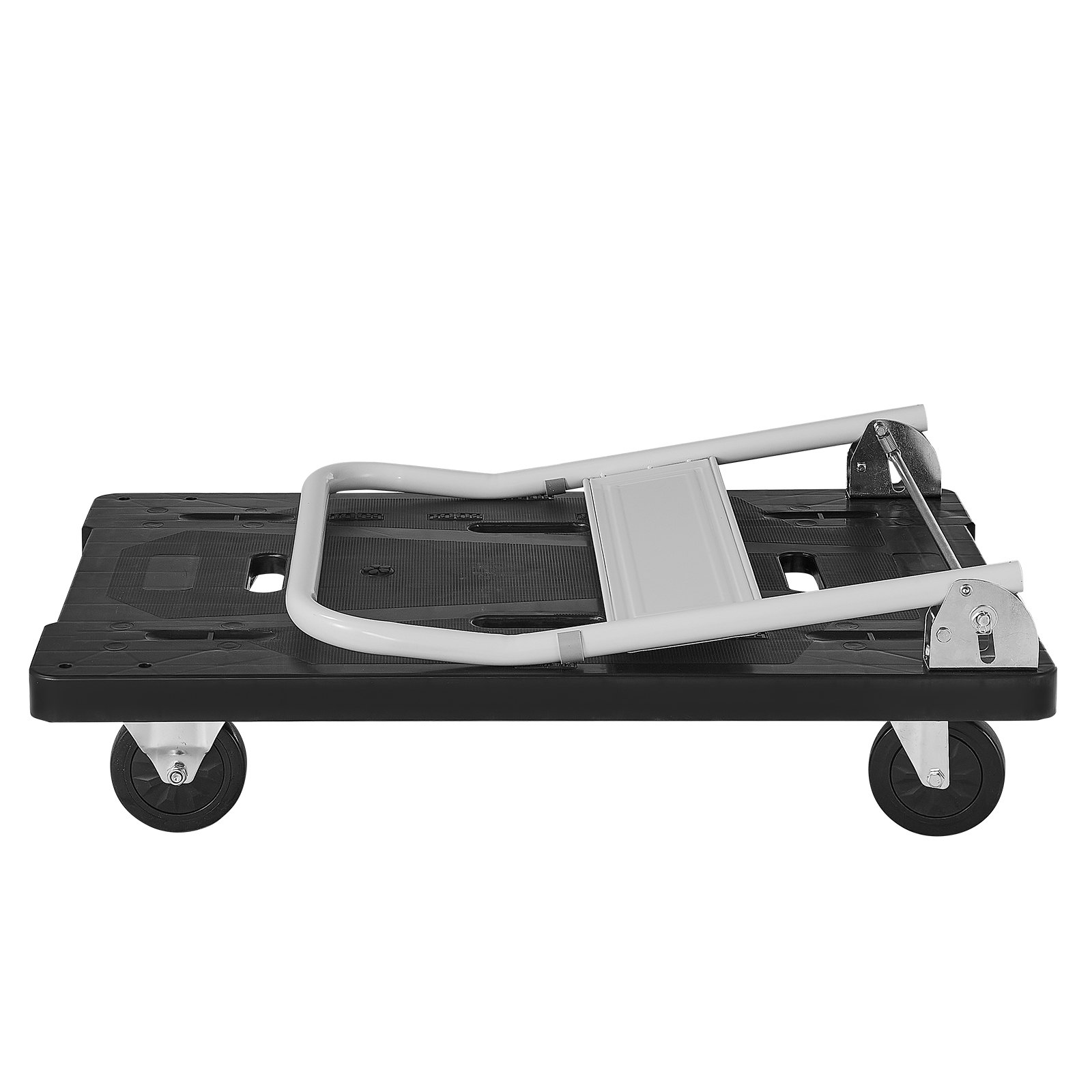 VEVOR Plattformwagen Klappbar 300 kg, Transportwagen mit Lenkrolle, Handwagen mit Rutschfester Ladefläche, Klappwagen Transporthilfe für Einfache Aufbewahrung, 895x595x850 mm Rollwagen