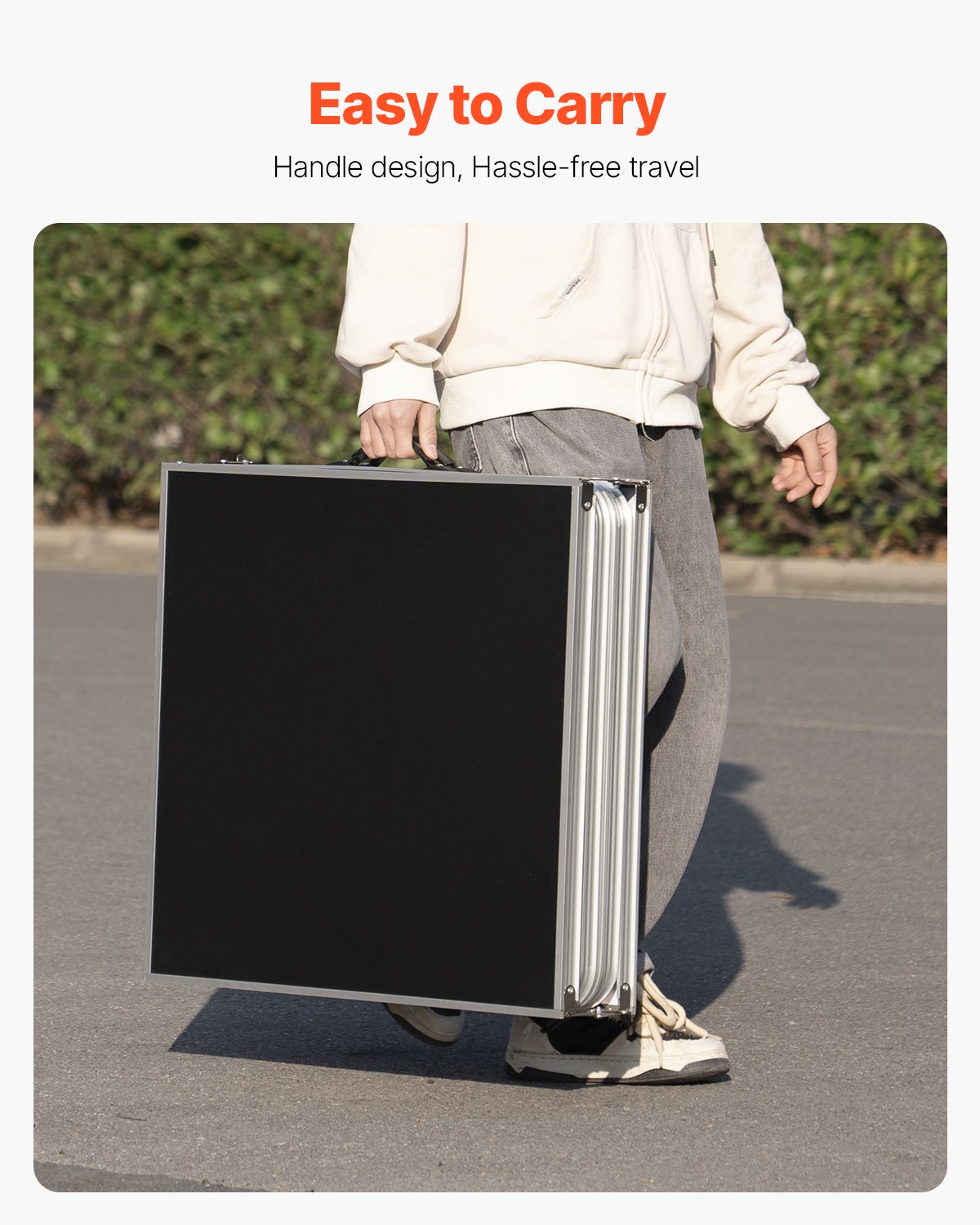 VEVOR tragbarer Beer Pong Tisch klappbar (240 x 60 x 52/70 cm), Beerpong Tisch mit Tragegriffen & 6 Pong-Bällen, höhenverstellbarer Heckklappentisch für Büro Heckklappenparty Reisen und Camping