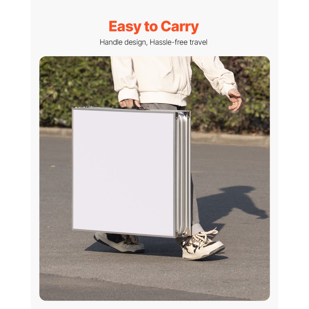 VEVOR tragbarer Beerpong-Tisch klappbarer Heckklappentisch mit Löchern für Becher & trocken abwischbaren Marker & Tragegriffen, höhenverstellbarer Tisch für Büro Heckklappenparty und Camping