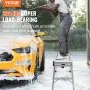 VEVOR Alu Arbeitsplattform Klappwerkbank 76x30x50,8cm Arbeitsbühne 150 kg Tragfähigkeit Trittbank mit Sicherheitsschlössern Trittleiter für Zuhause Büro Werkstatt & Garage Silber