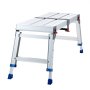 VEVOR Arbeitsplattform 851x305mm, Klappbare Arbeitsbühne aus Alu mit 226,8kg Tragkraft, 360-508mm Höhenverstellbare Laufbühne mit Sicherheitsverriegelung, Tragbare Stufenleiter für Haus Werkstatt