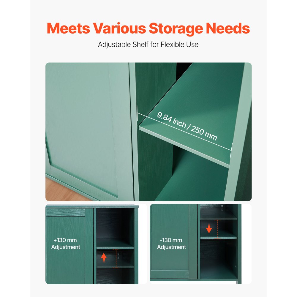 VEVOR Katzenschrank, 1050x680x885 mm, Katzenklo Schrank mit eingebauter Steckdose, Schublade & abnehmbarer Trennwand, passend für die meisten selbstreinigenden/intelligenten Katzentoiletten