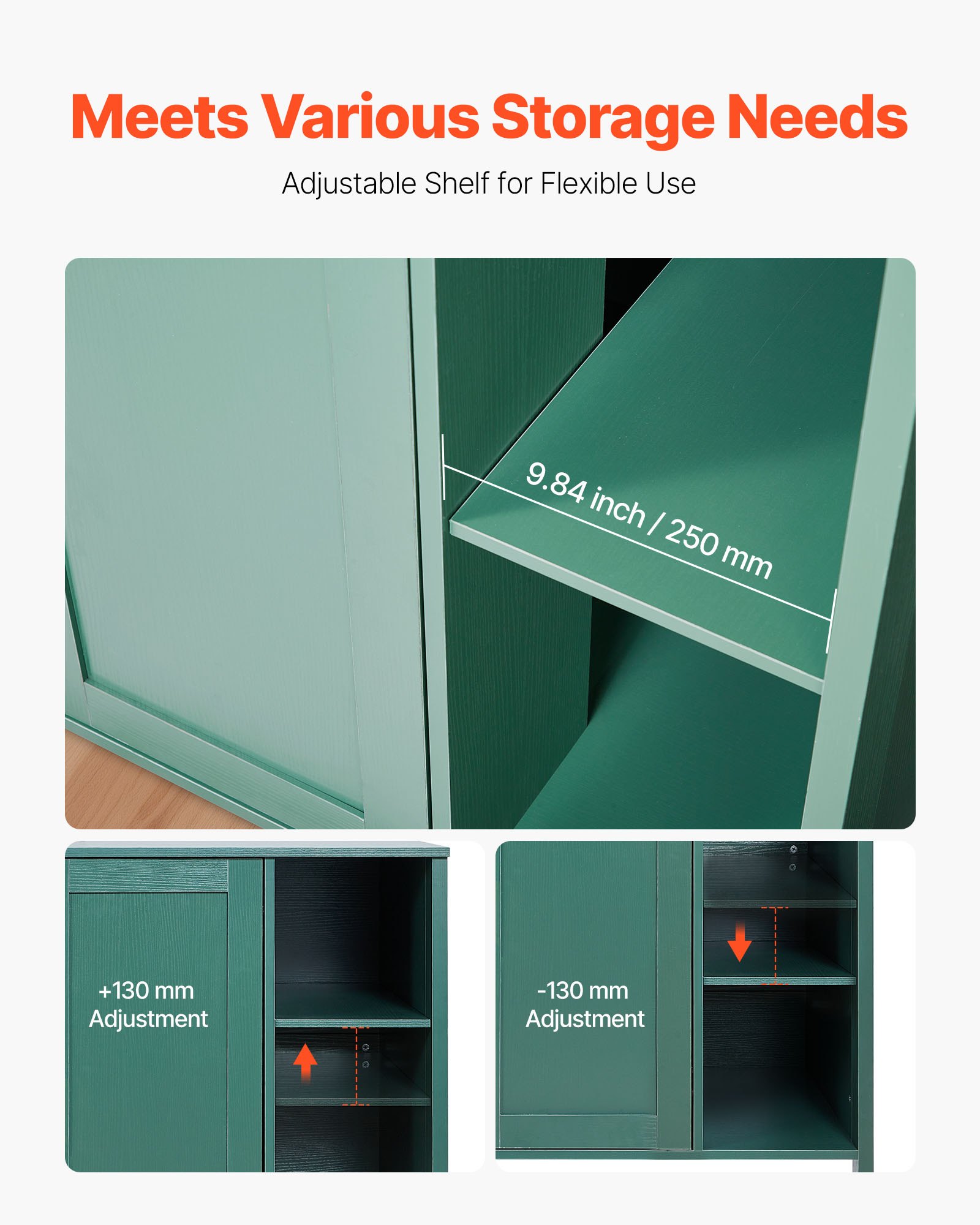 VEVOR Katzenschrank, 1050x680x885 mm, Katzenklo Schrank mit eingebauter Steckdose, Schublade & abnehmbarer Trennwand, passend für die meisten selbstreinigenden/intelligenten Katzentoiletten