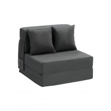 VEVOR Schlafsofa Klappsofa 3 in 1 Faltbare Couch Bett mit 2 Kissen Dunkelgrau