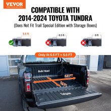 VEVOR Dreifach gefaltete Ladeflächenabdeckung Toyota Tundra Light 2014–2024