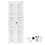 VEVOR Falttür Klapptür Komplettset 762 mm (Zwei 381 mm) x 2032 mm Milchglas, für Schränke & Schlafzimmer, Zweiflügelige Faltschiebetür mit Metallbeschlägen & Verbundrahmen, Stilvoll & Platzsparend, Weiß