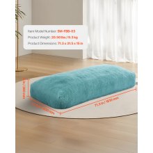 VEVOR Sitzsack Sitzkissen Bean Bag mit Waschbarem Bezug Erwachsene Bodensitzsack