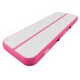VEVOR Aufblasbare Gymnastikmatte 300x100x20 cm Airtrack-Turnmatte für Training, Wettkampfsport & Yoga, mit Rutschfester Oberfläche, 600-W-Elektroluftpumpe, Reparaturflicken, Düsen & Tasche, Rosa