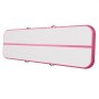 VEVOR Aufblasbare Gymnastikmatte 300x100x20 cm Airtrack-Turnmatte für Training, Wettkampfsport & Yoga, mit Rutschfester Oberfläche, 600-W-Elektroluftpumpe, Reparaturflicken, Düsen & Tasche, Rosa