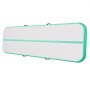 VEVOR Aufblasbare Gymnastikmatte 300x100x20 cm Airtrack-Turnmatte für Training, Wettkampfsport & Yoga, mit Rutschfester Oberfläche, 600-W-Elektroluftpumpe, Reparaturflicken, Düsen & Tasche, Mintgrün
