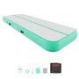 VEVOR Aufblasbare Gymnastikmatte 300x100x20 cm Airtrack-Turnmatte für Training, Wettkampfsport & Yoga, mit Rutschfester Oberfläche, 600-W-Elektroluftpumpe, Reparaturflicken, Düsen & Tasche, Mintgrün
