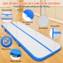 VEVOR Gymnastik-Luftmatte Aufblasbare Gymnastik-Tumbling-Matte, Tumbling-Bahn mit Elektrischer Pumpe, 300 x 101 x 10 cm Trainingsmatten für den Heimgebrauch/Fitnessstudio/Yoga/Cheerleading Blau