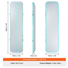 VEVOR Gymnastik-Luftmatte 10 cm Dick Aufblasbare Gymnastik-Tumbling-Matte, Tumbling-Bahn mit Elektrischer Pumpe, Trainingsmatten für den Heimgebrauch/Fitnessstudio /Yoga/Cheerleading/Strand/Park Grün