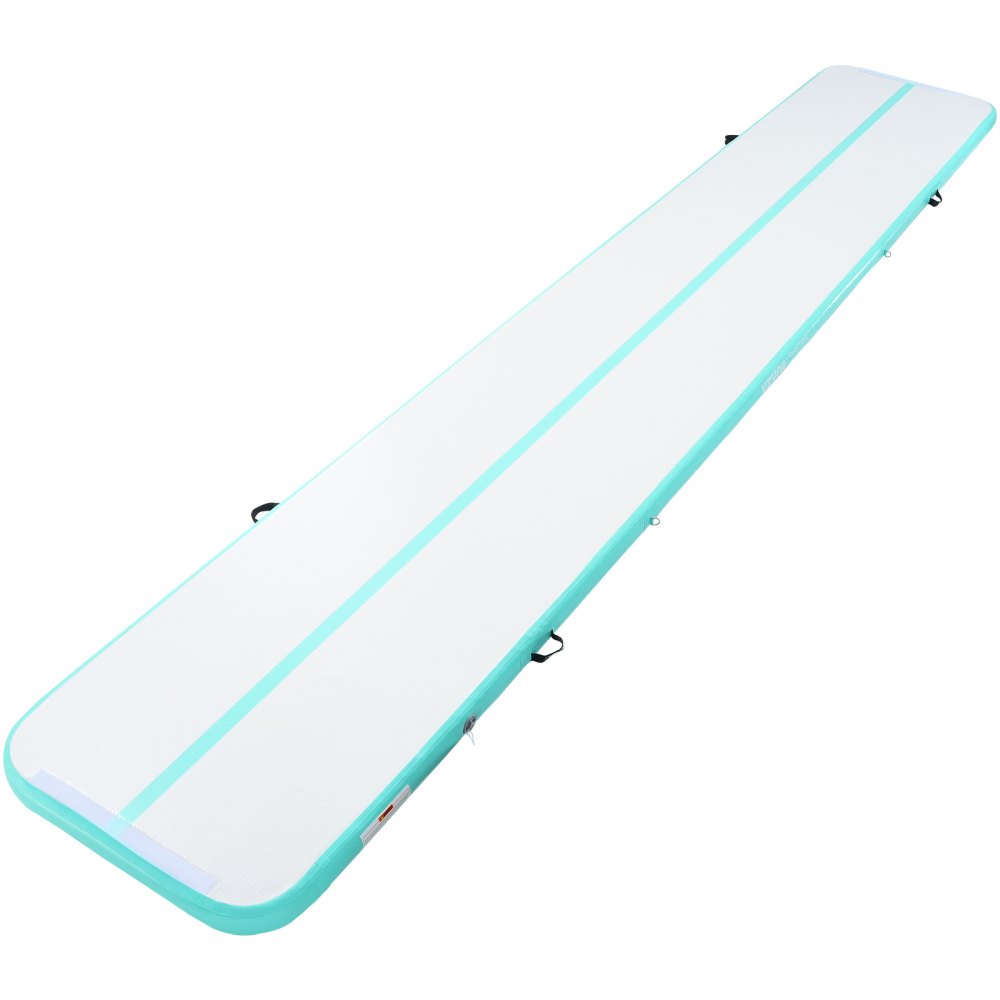 VEVOR Gymnastik-Luftmatte Aufblasbare Gymnastik-Tumbling-Matte, Tumbling-Bahn mit Elektrischer Pumpe, 598 x 101 x 10 cm Trainingsmatten für den Heimgebrauch/Fitnessstudio/Yoga/Cheerleading Grün