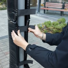 VEVOR Basketball Polster (180 cm hoch) Polsterung kompatibel mit quadratischen Stangen (40 x 40 bis 115 x 115 mm) und runden Stangen (Außendurchmesser 50–160 mm) Schutzpolsterung für Keller Garage