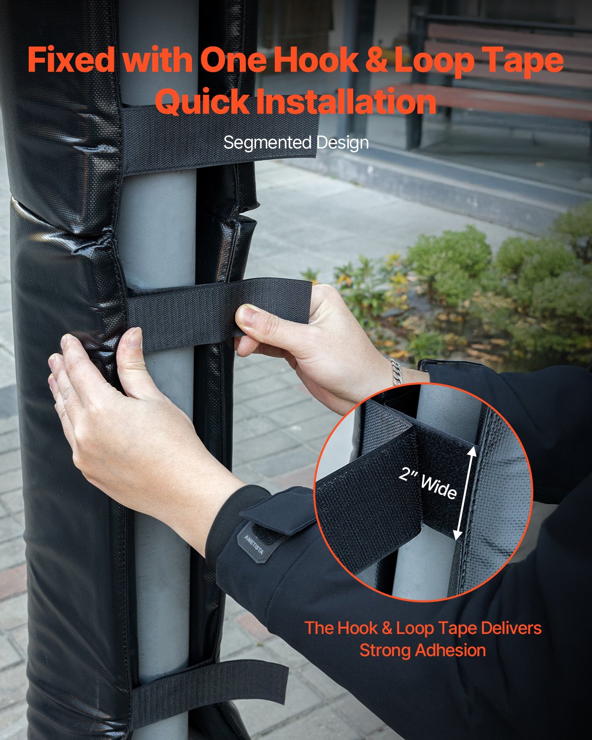 VEVOR Basketball Padding (180 cm high) Padding compatible with square poles (40 x 40 to 115 x 115 mm) and round poles (outer diameter 50-160 mm) Protective padding for basement garage