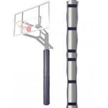 VEVOR Basketball Polster (180 cm hoch) Polsterung kompatibel mit quadratischen Stangen (40 x 40 bis 115 x 115 mm) und runden Stangen (Außendurchmesser 50–160 mm) Schutzpolsterung für Keller Grau