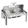 VEVOR Chafing Dish Set Speisenwärmer Edelstahl mit 2 Pfannen in halber Größe (3,9 L), rechteckiger Wärmespender mit sichtbarem Deckel & Wasserpfannenständer & Brennstoffhalter, für Partys Silber