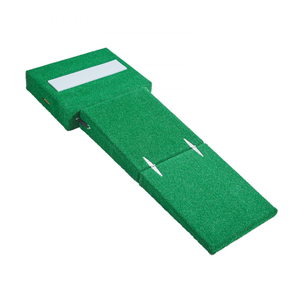 VEVOR Pitching Mound, tragbarer Baseball Pitcher Mound, 77 Zoll Pitching-Trainingsausrüstung (Oudoor / Indoor), Softball-Pitching-Hilfen mit Antifade-Rasen & Pitching-Gummi & Tragegriff