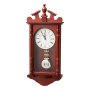 VEVOR Pendeluhr Vintage, 600x260x95 mm, klassische Wanduhren aus Kiefernholz und MDF mit Quarzwerk, für Wohnzimmer, Schlafzimmer, Heimdekoration und Geschenk (Kirschfarben-Finish)