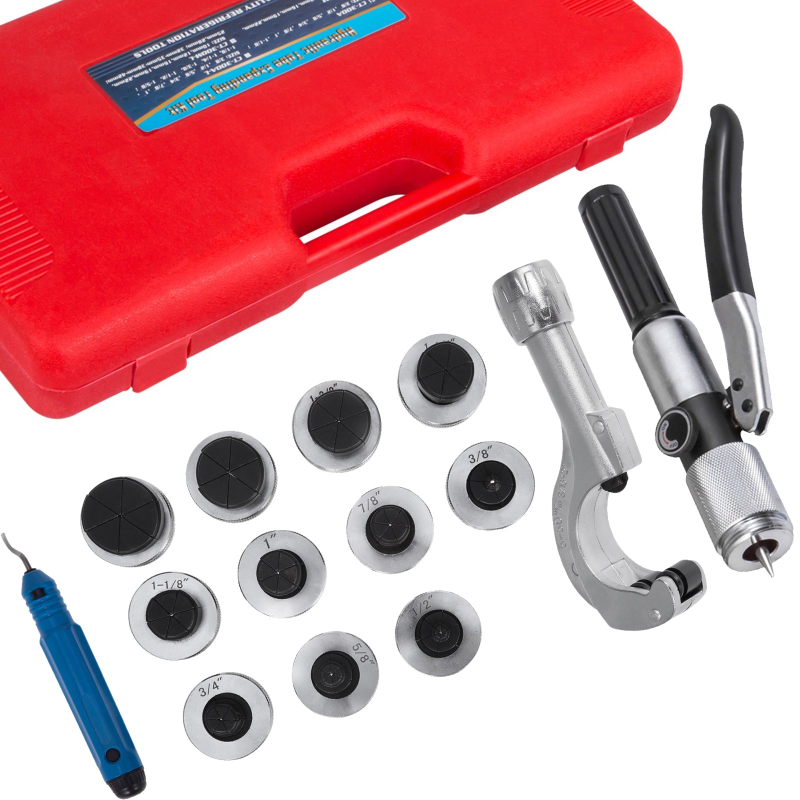 Hydraulischer Rohrexpander Rohraufweiter Aufweiter 11 K?pfe Aufweitzange 10-42mm