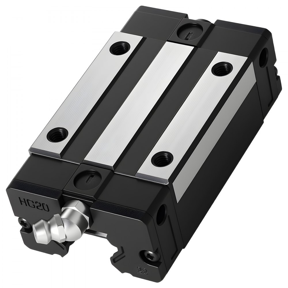 VEVOR Linearführungen, HGR20, 2er-Pack 600 mm Linearschienen, 1x Kugelumlaufspindel, 4x. Gleitblöcke, mit BF12/BK12 Endstütze, Kupplung & Muttergehäuse, für DIY-CNC-Fräsmaschinen & Drehmaschinen