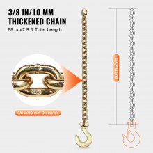 VEVOR 2x Abschleppkette Rückekette G80 Transport Binderkette 3,22T 88,39cmx10mm