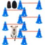 VEVOR Steckhürdenset Hunde 6-teiliges Agility Training-Set 12xKegel 6xStangen