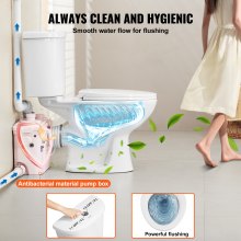 VEVOR Macerating Toilet System mit 800W Pumpe Upflush Toilette für Keller