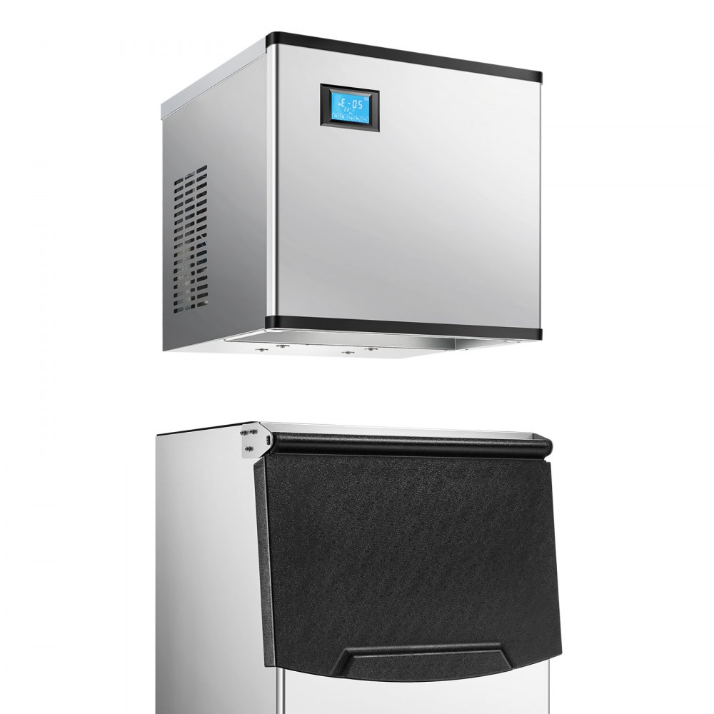VEVOR kommerzielle Eismaschine Eisbereiter (136 kg/Tag) mit 250 lbs großem Vorratsbehälter, automatisch selbstreinigende Eismaschine mit Touchscreen für Bar Café Restaurant Geschäft Gewerbe