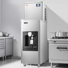 VEVOR Kommerzieller Eisbereiter 163kg/Tag 80kg Vorratsbehälter Automatisch