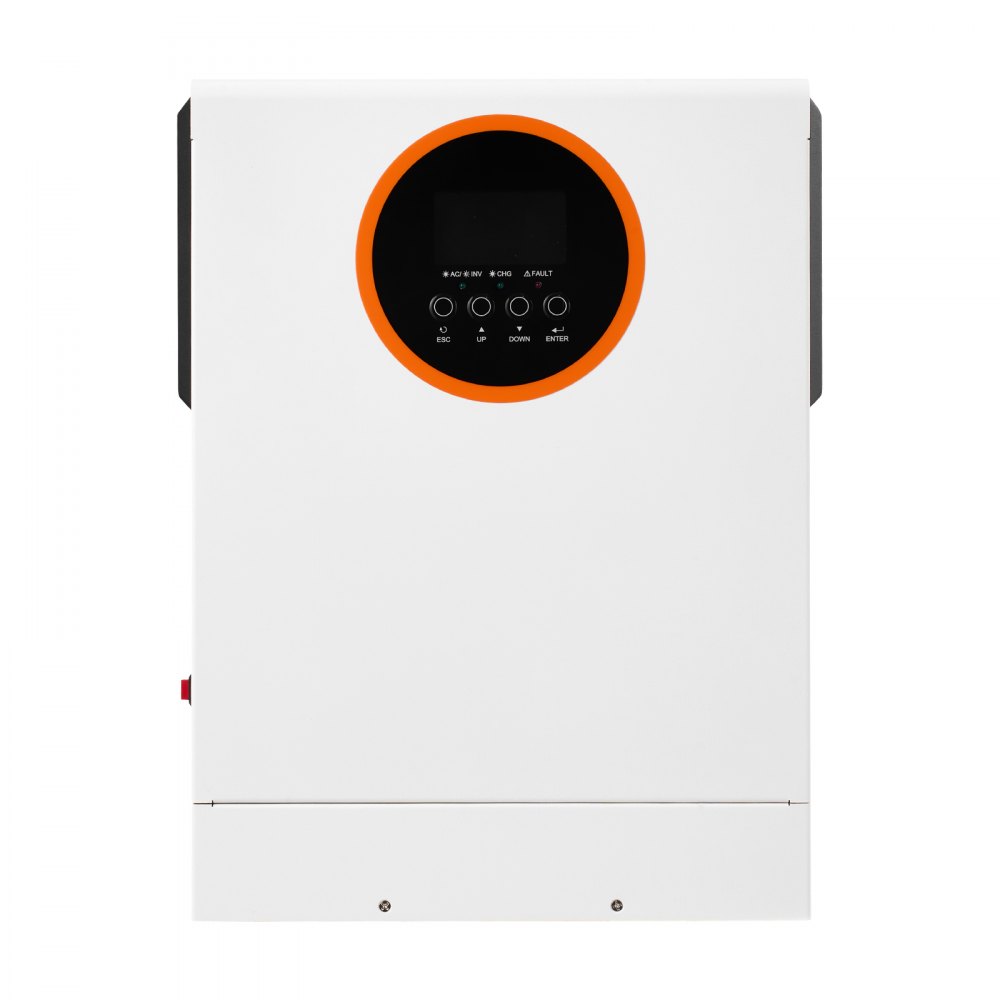 VEVOR 24V 1kW Solar-Windkraft-Kit, 6x 100W monokristallines Panel + 400W Windturbine & Controller + 25,6V 100Ah LiFePO4-Batterie + 24V 3kW Hybrid-Solarwechselrichter für, Boot, Bauernhof, Off-Grid